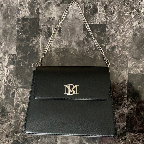 mb | Bags | This Is A Black Leather Imitation Chain Hardware Brand